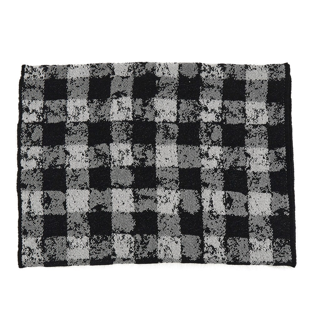 EMPORIO ARMANI OS knitted scarf with check motif