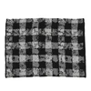 knitted scarf with check motif