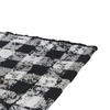 knitted scarf with check motif