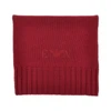 wool scarf with logo embroidery