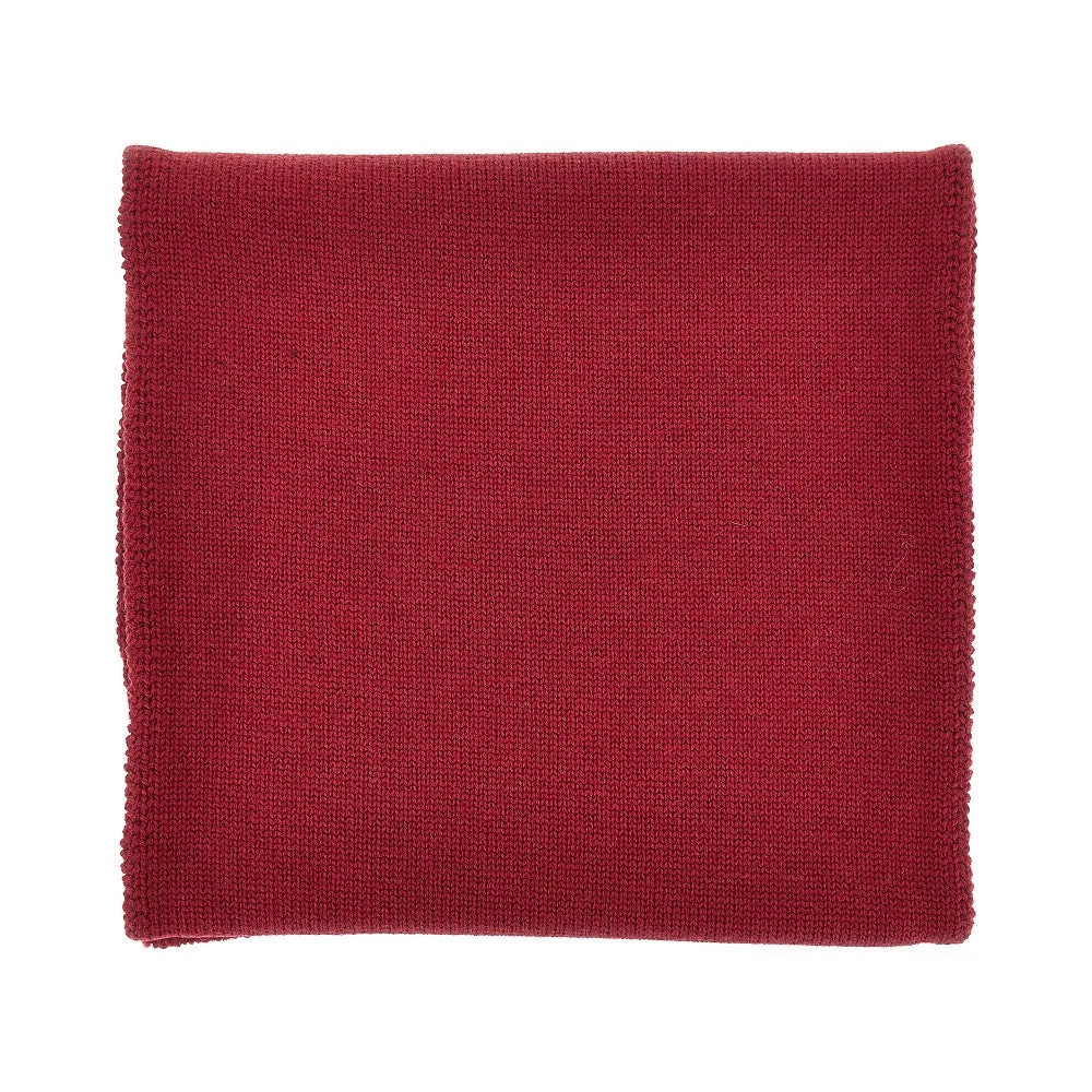 EMPORIO ARMANI OS wool scarf with logo embroidery