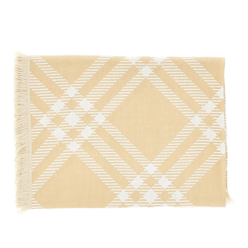 check wool and silk scarf