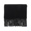 jacquard logo wool scarf