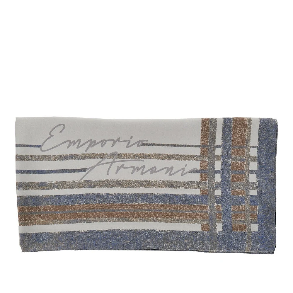 EMPORIO ARMANI OS silk scarf with print