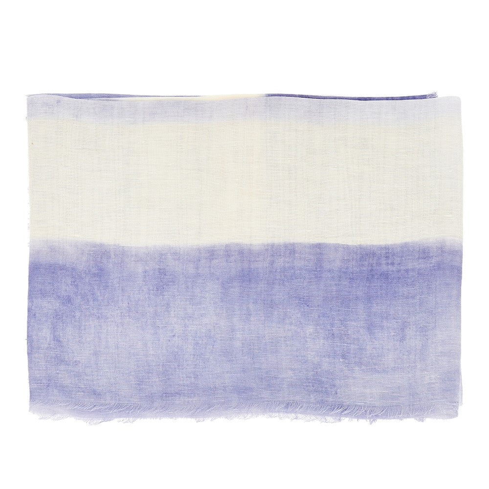 EMPORIO ARMANI OS silk and linen-blend scarf