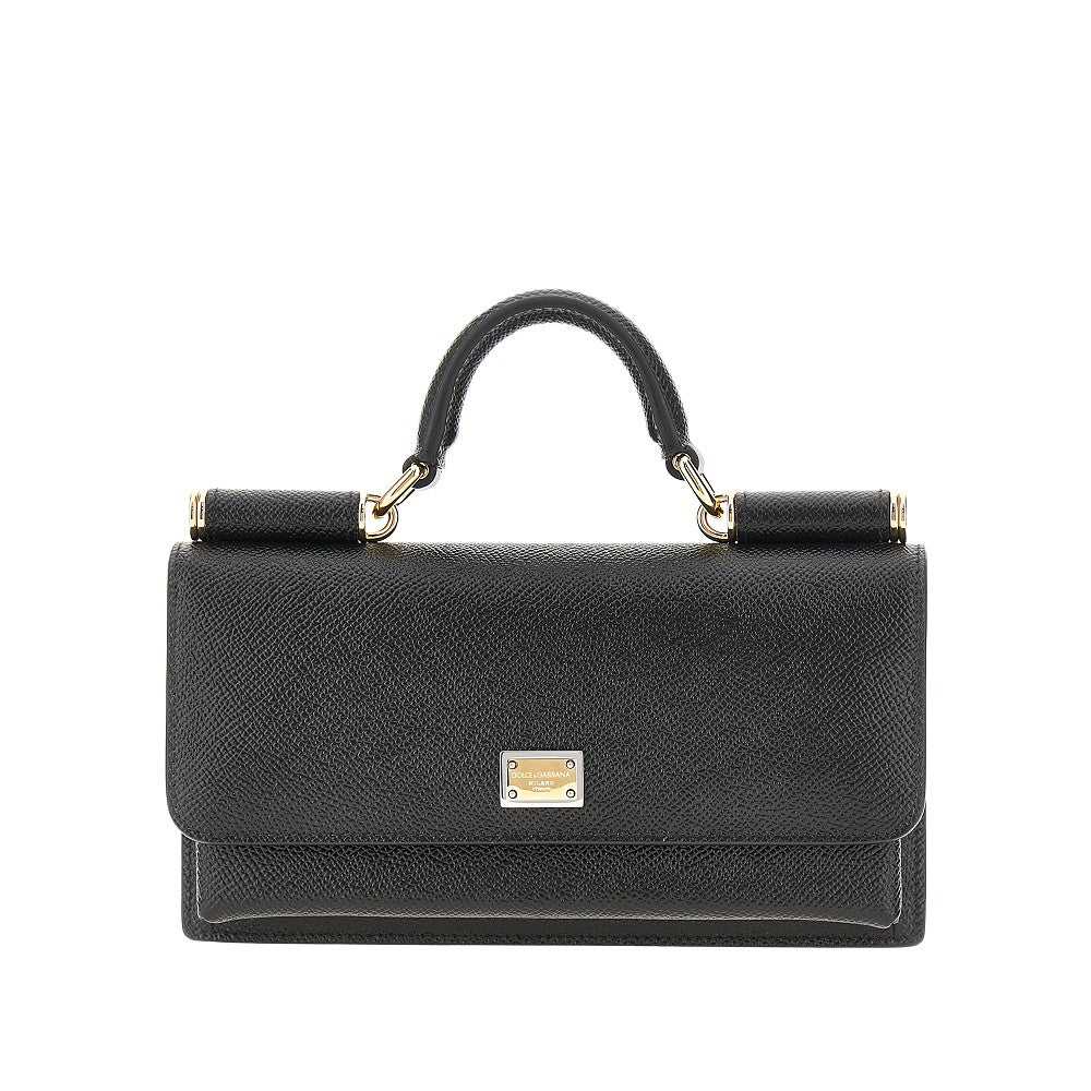 DOLCEamp;GABBANA OS dauphine print leather mini bag