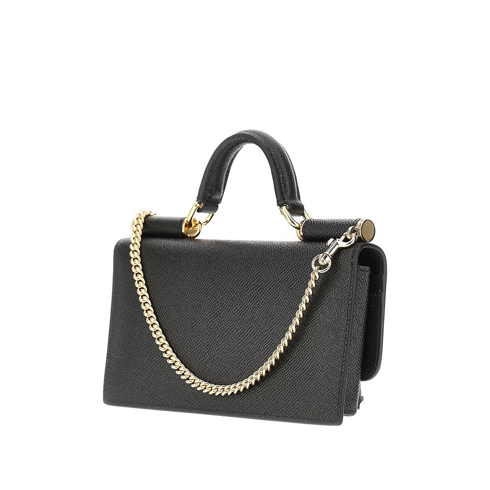 DOLCEamp;GABBANA OS dauphine print leather mini bag
