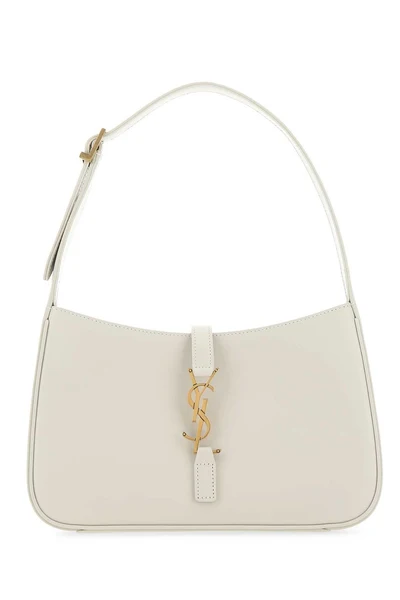 Le 5 a 7 White Leather Shoulder Bag