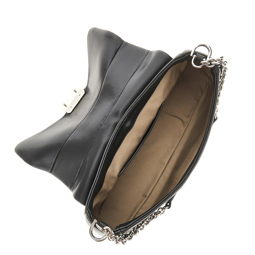 nappa leather large shoulder bag