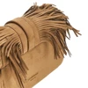faux suede leather bag with fringes