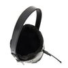 fringed cut leather bucket bag
