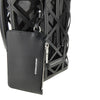 faux leather and mesh bucket bag