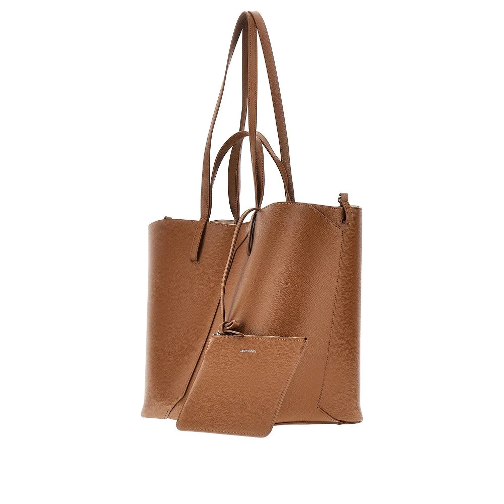 emporio armani 1981 leather shopping bag