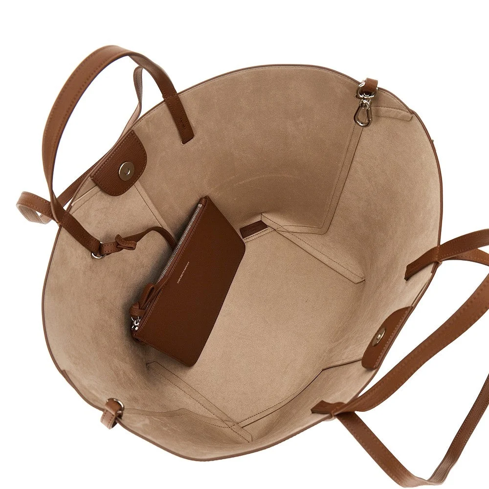 emporio armani 1981 leather shopping bag