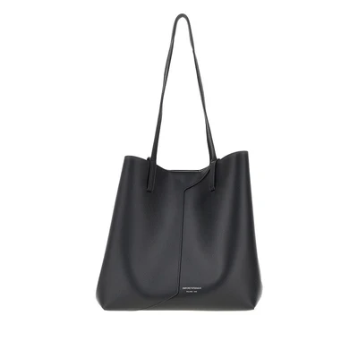 emporio armani 1981 leather shopping bag