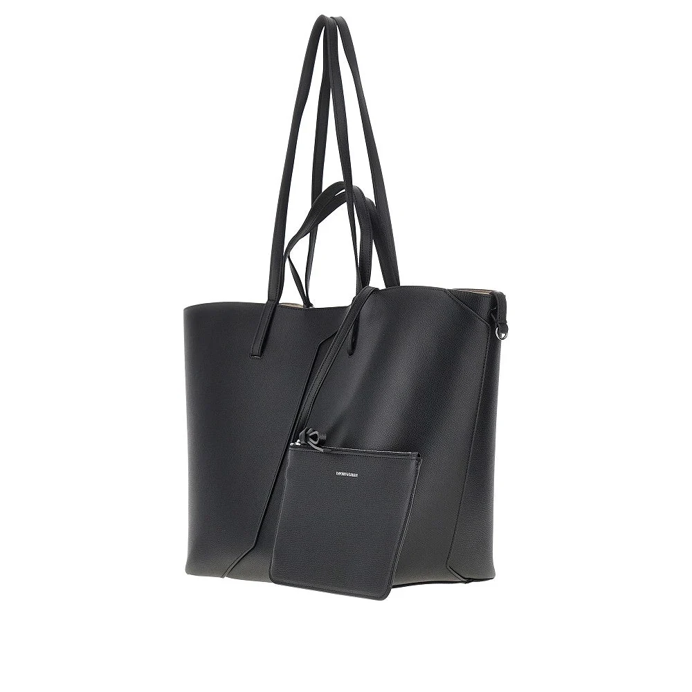 emporio armani 1981 leather shopping bag