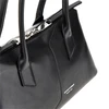 leather shoulder bag with lettering logo