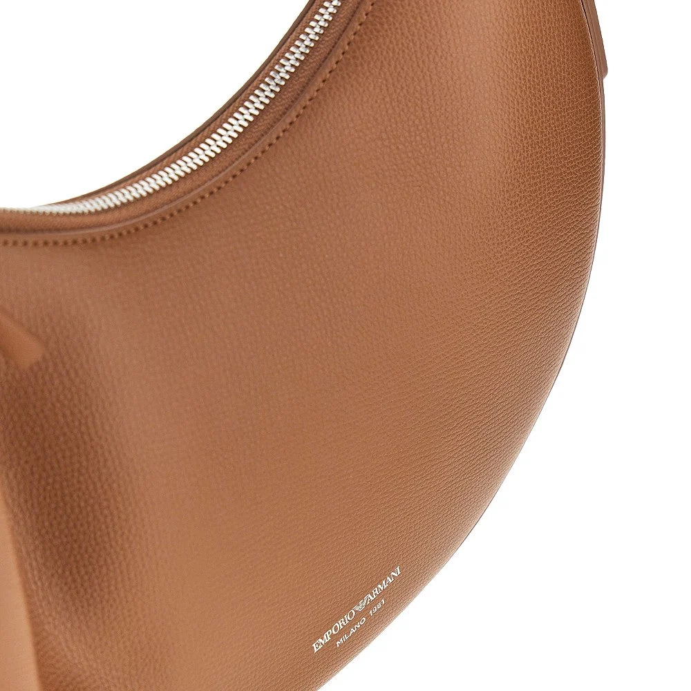 emporio armani 1981 grain leather hobo bag