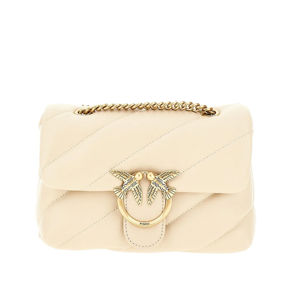 PINKO OS love mini puff nappa leather bag
