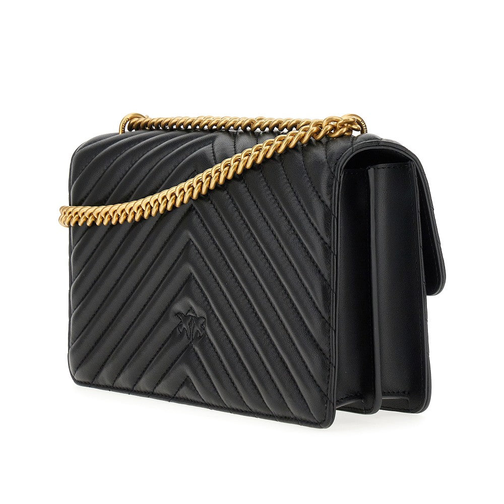 PINKO OS chevron leather love one classic bag