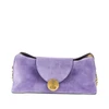 suede leather vivian clutch