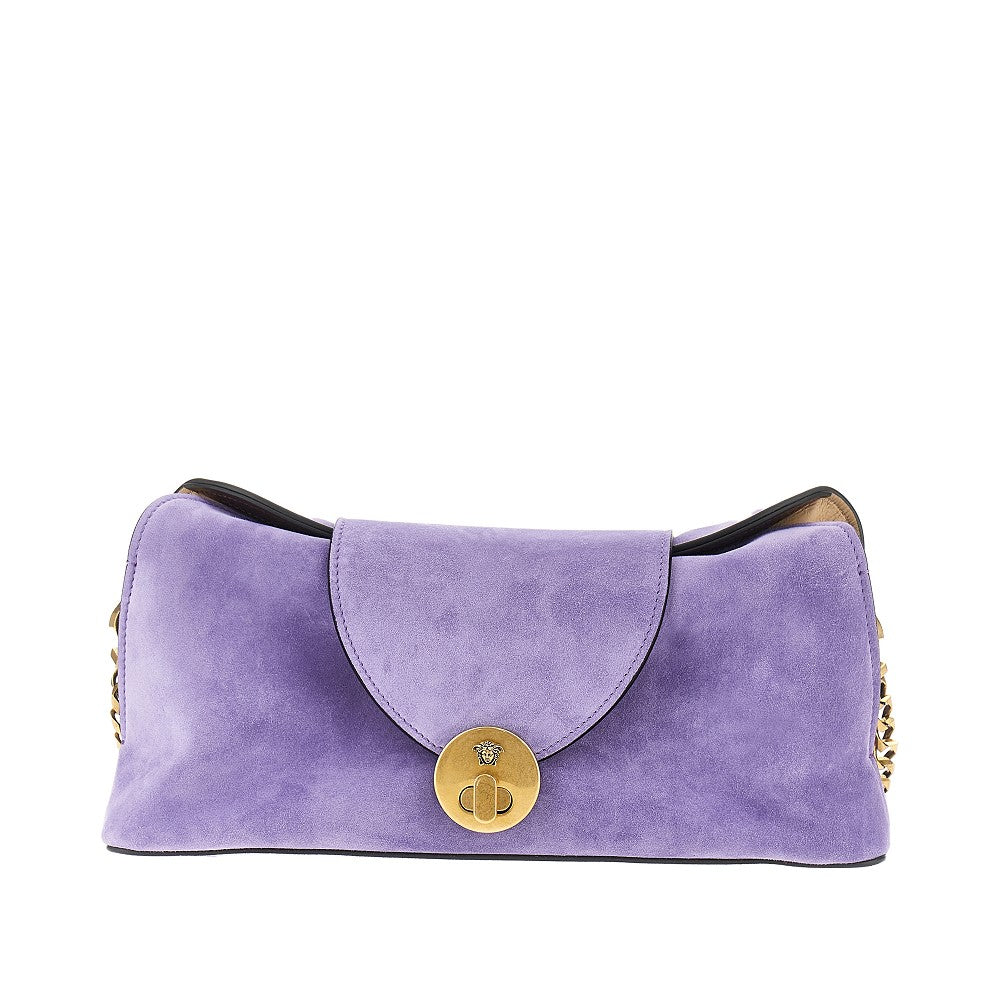 suede leather vivian clutch