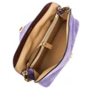 suede leather vivian clutch