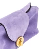 suede leather vivian clutch