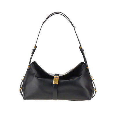 medium saddle bag baguette leather bag