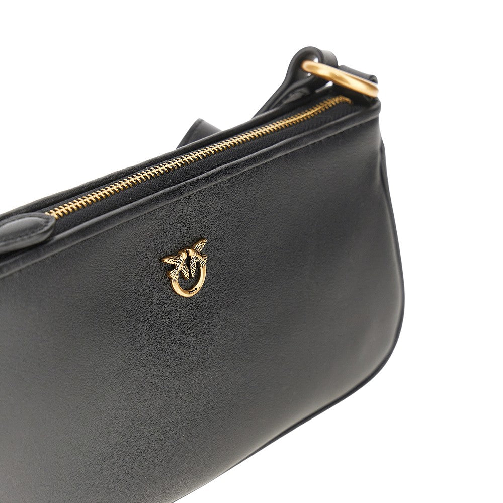 leather mini baguette bag