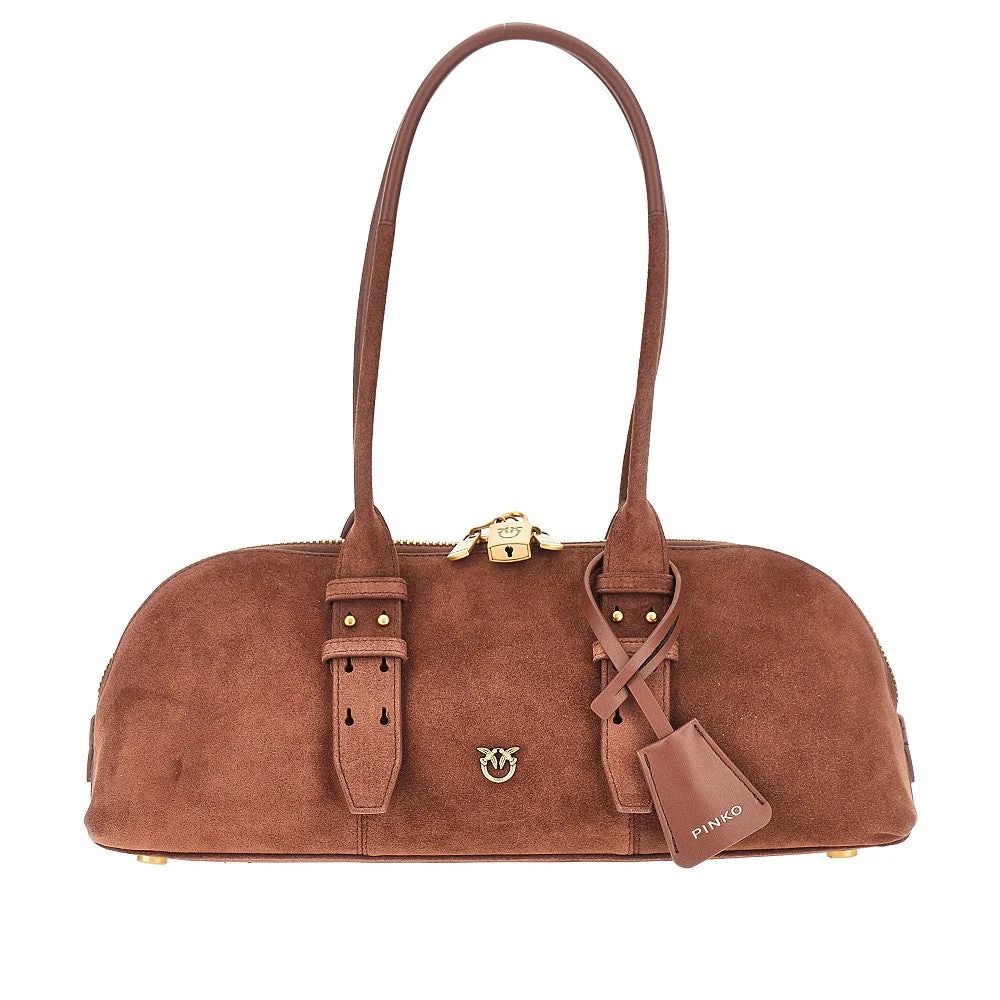 PINKO OS suede large escape bag horizontal bag