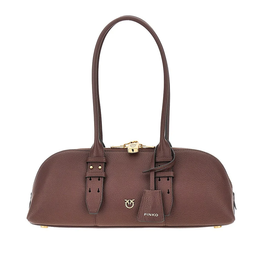 PINKO OS leather large escape bag horizontal bag