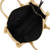 faux raffia shopping bag with logo