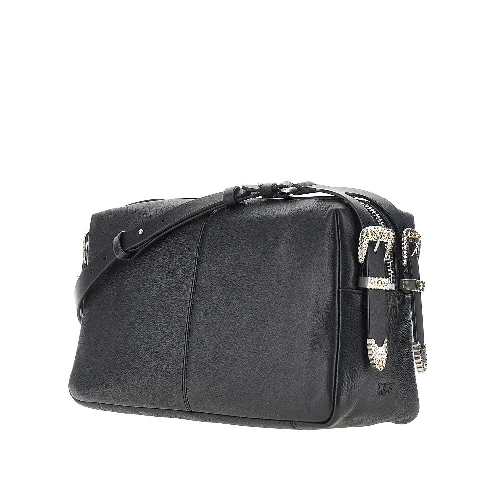 PINKO OS leather medium keeper shoulder bag