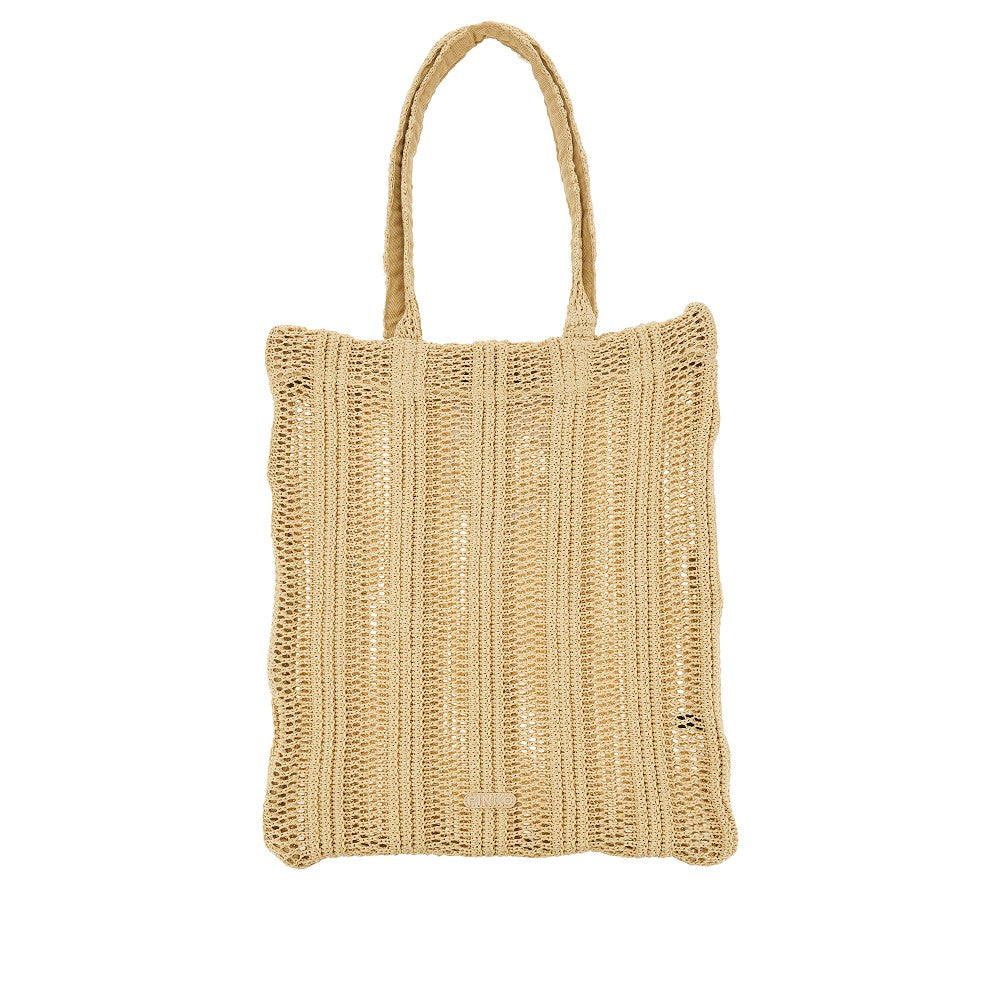 medium faux raffia easy tote bag