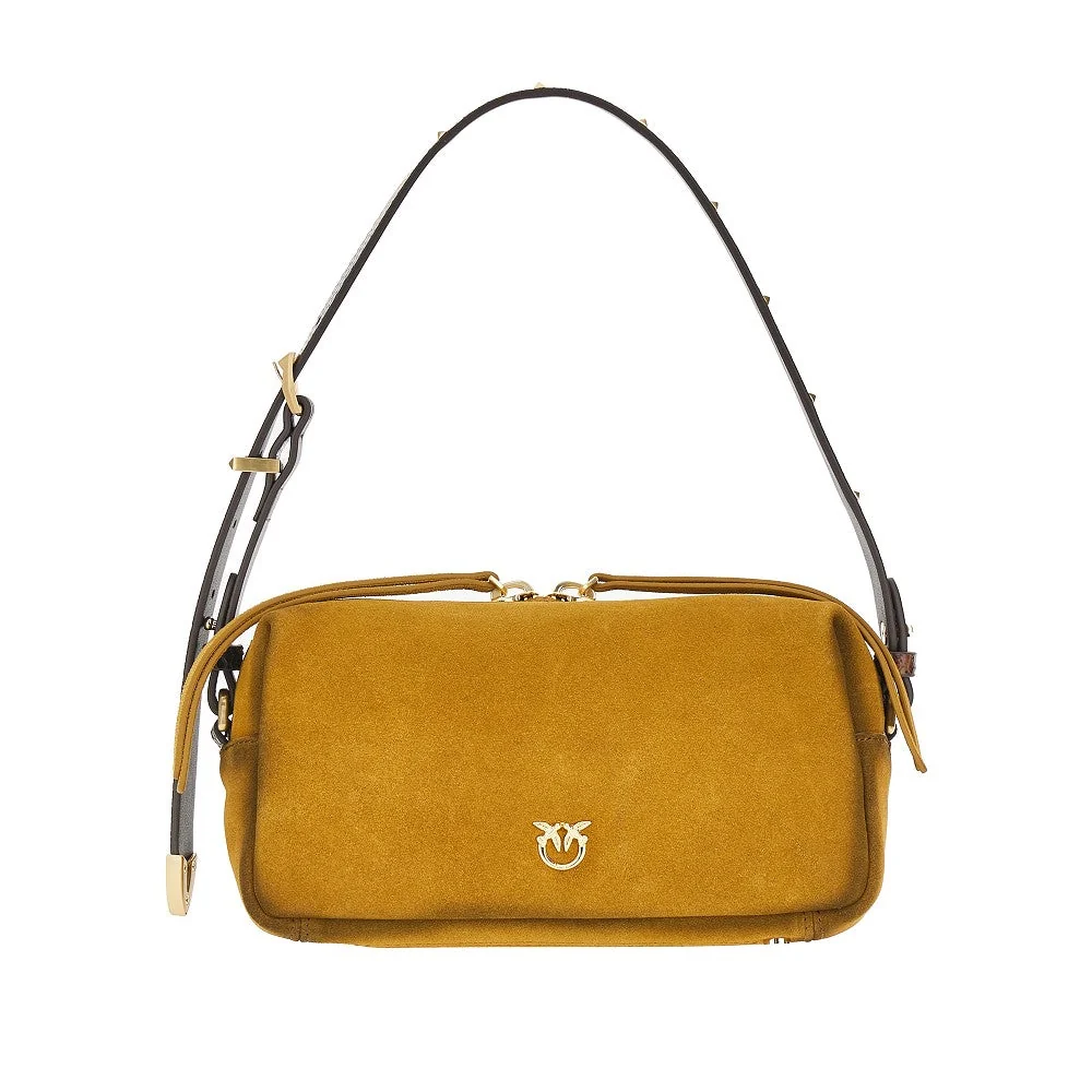PINKO OS suede leather mini crossbody bag