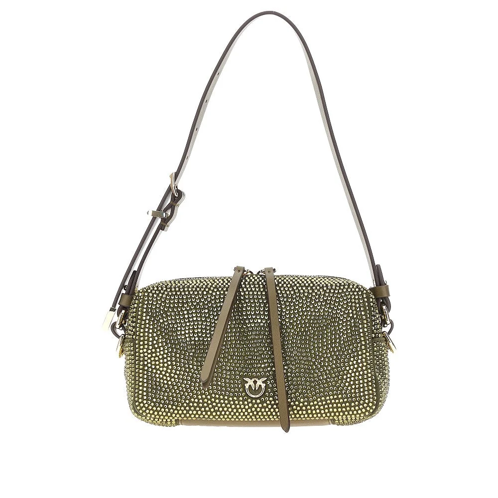 PINKO OS full strass mini crossbody bag