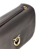 large click soft horizontal leather bag