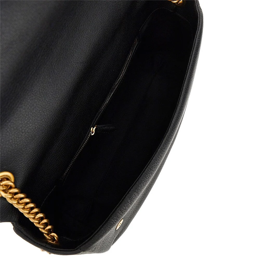 large click soft horizontal leather bag
