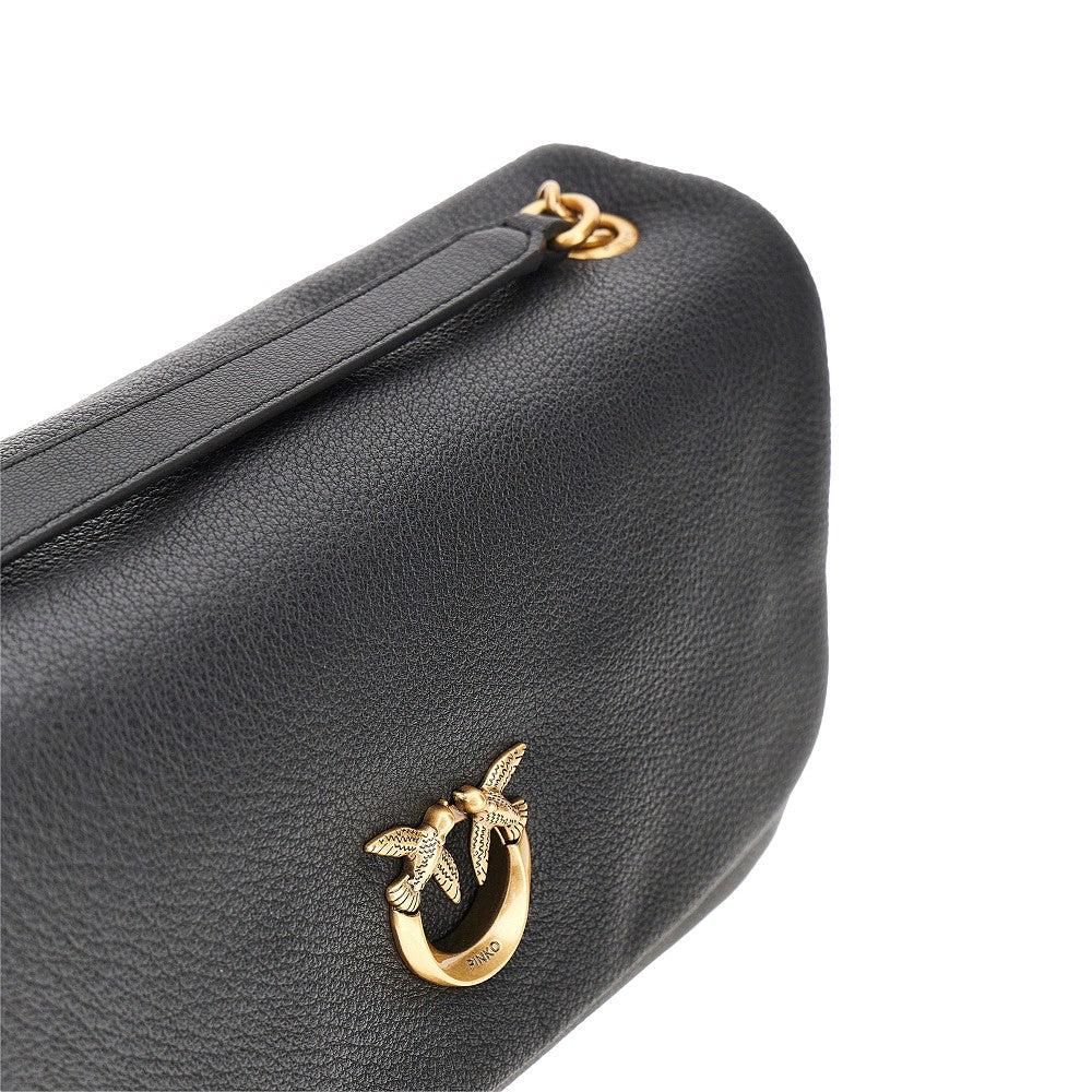 large click soft horizontal leather bag