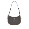 leather mini half moon shoulder bag