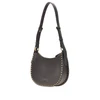 leather mini half moon shoulder bag