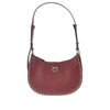 leather mini half moon shoulder bag