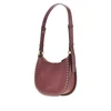 leather mini half moon shoulder bag