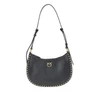 leather mini half moon shoulder bag