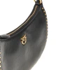 leather mini half moon shoulder bag