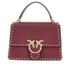 leather bag with love birds buckle