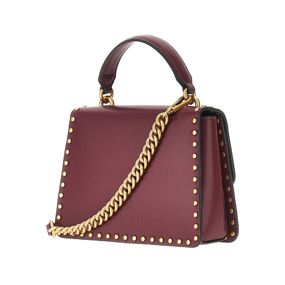 PINKO OS studded mini love bag one top-handle bag