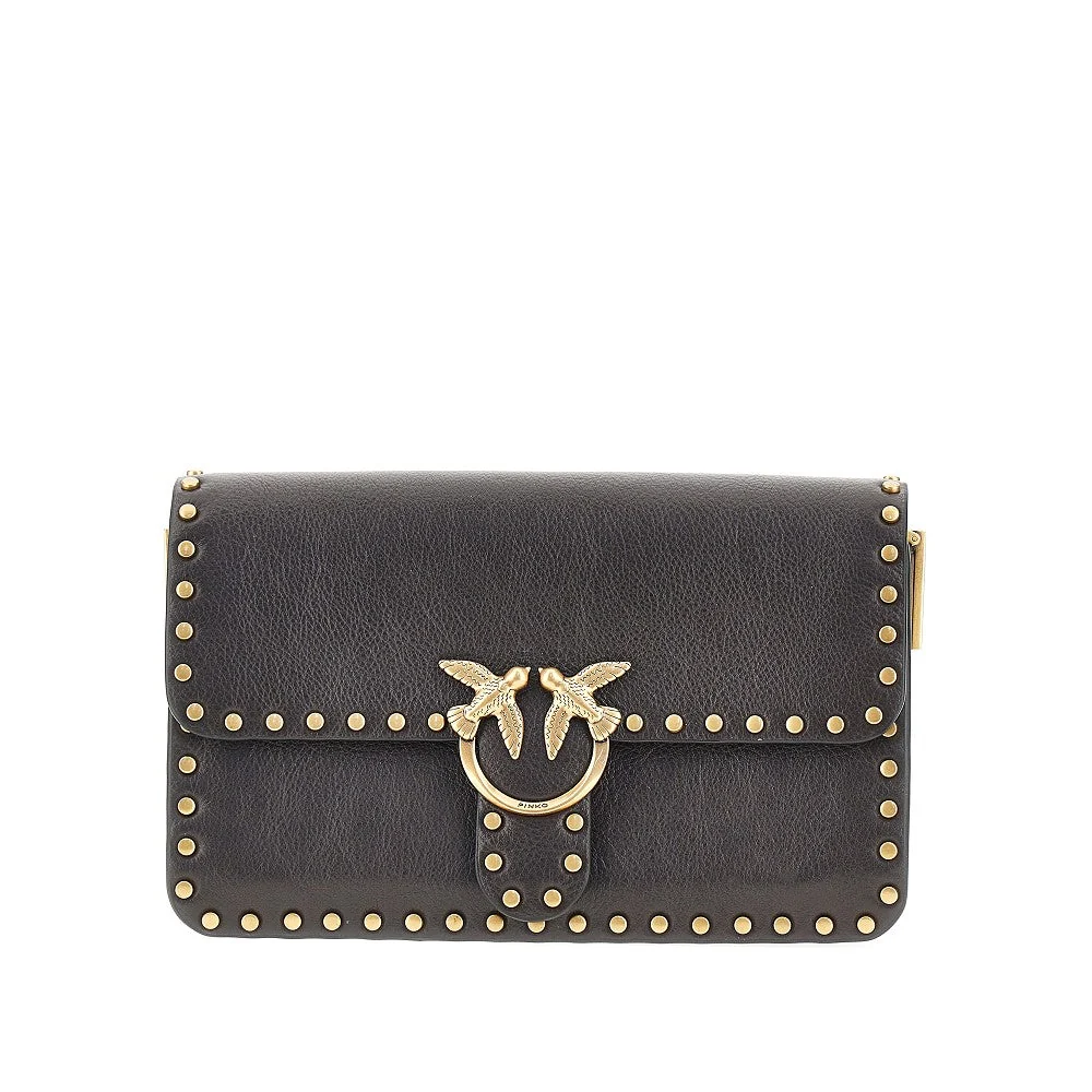 PINKO OS small love one slouchy bag with studs