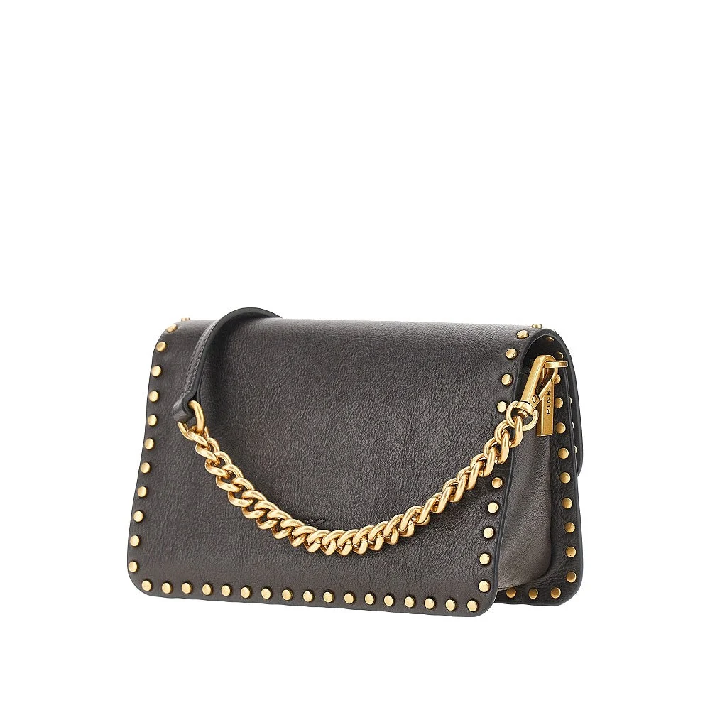 PINKO OS small love one slouchy bag with studs